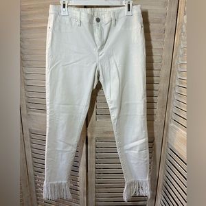 Blank NYC Be A Frayed Cropped Skinny Jeans
